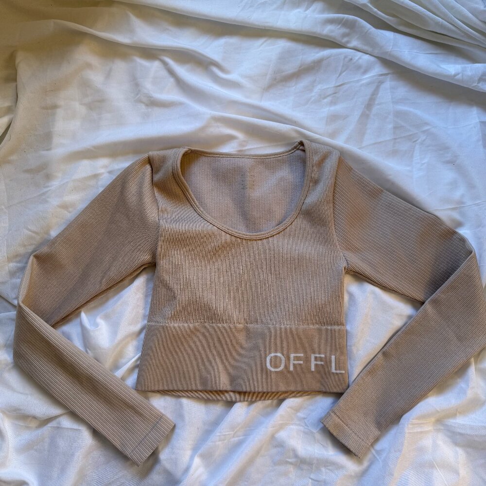 Aerie Offline Light Pink Long Sleeve Top XS